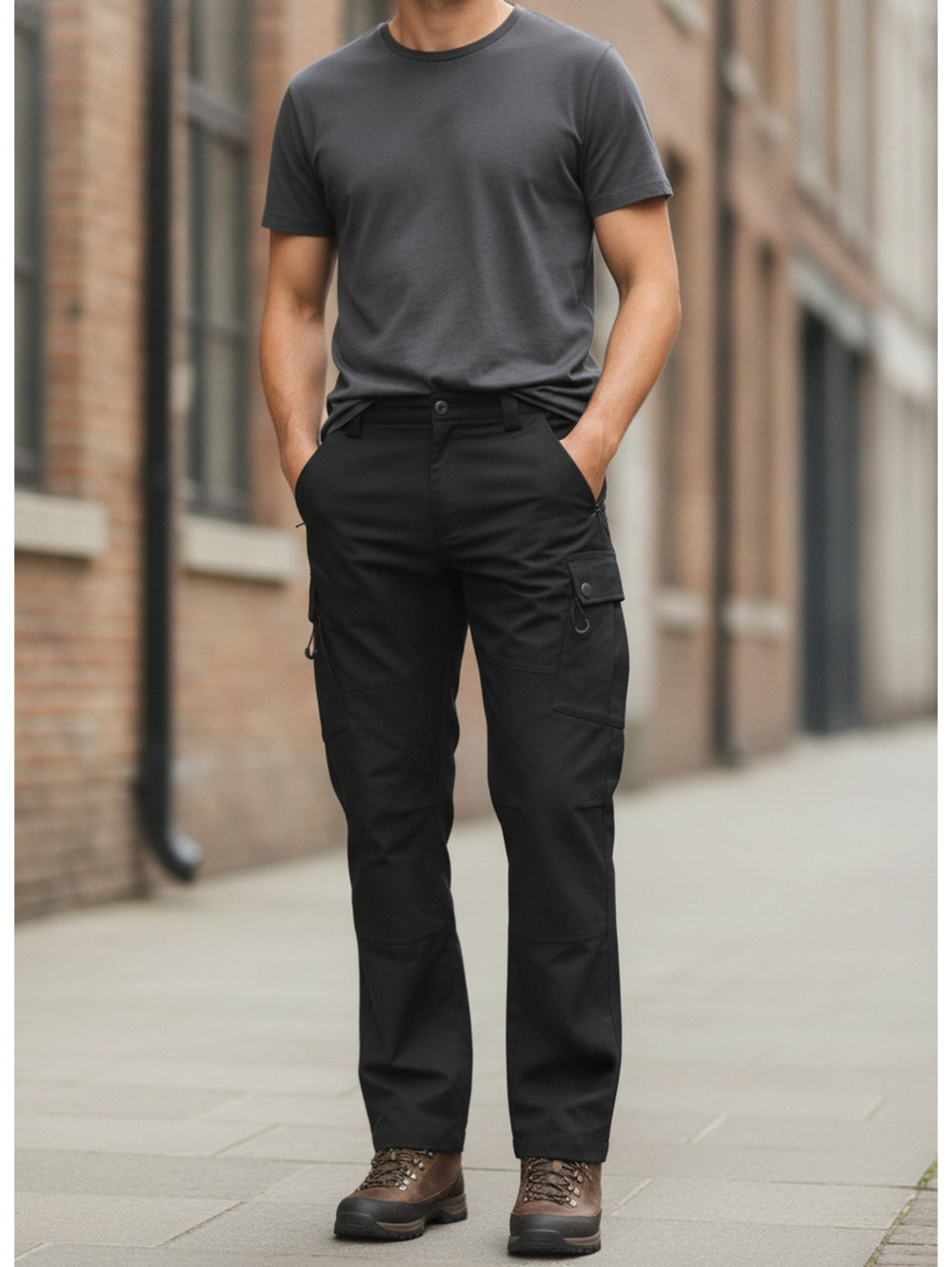 Magroman Black Cargo Pants Size 38XM